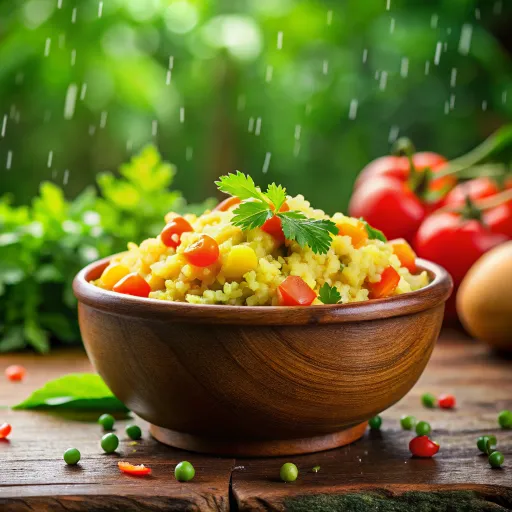 सब्जियों से भरी हल्की बाजरा पुलाव